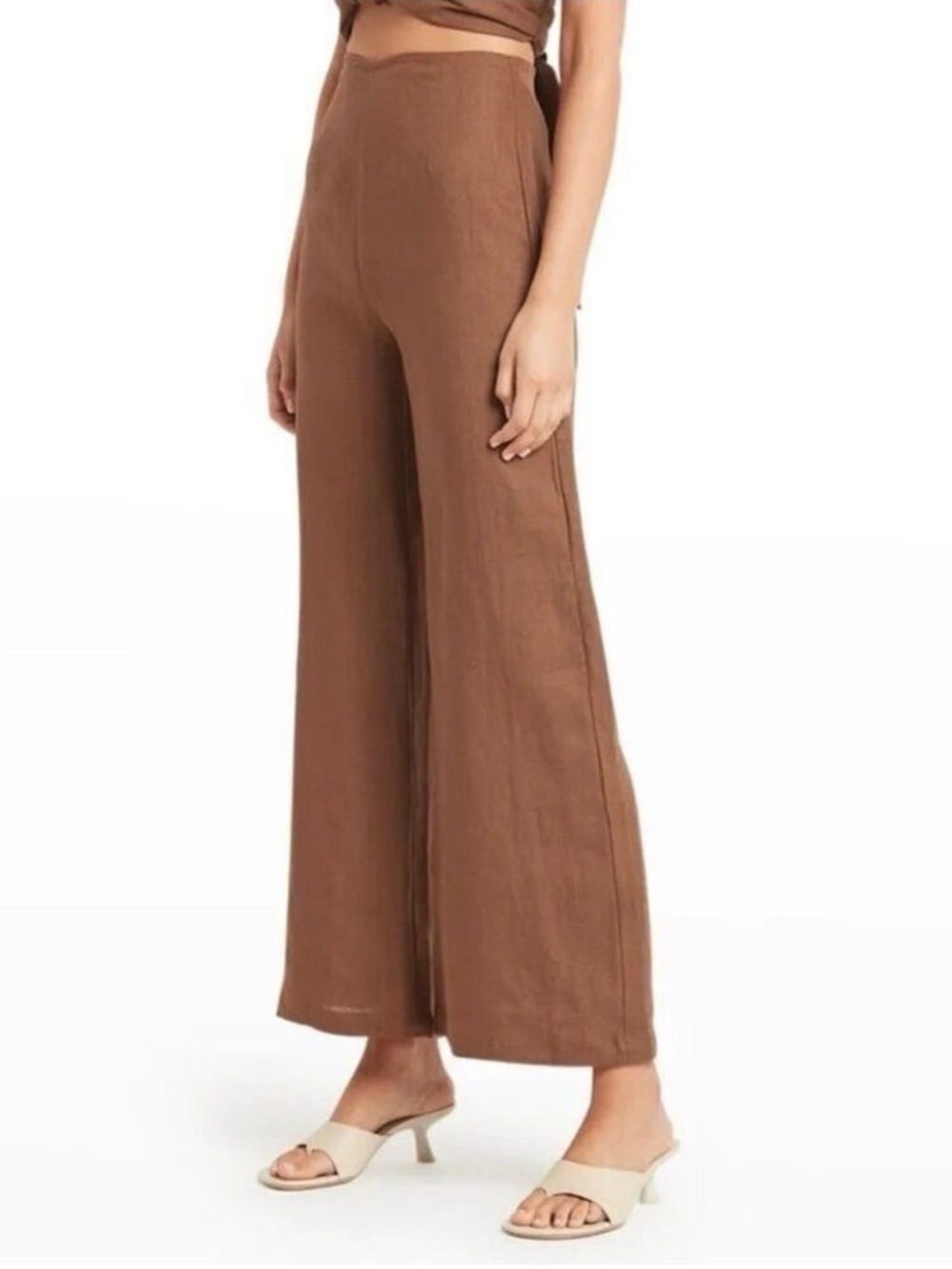 Faithfull the Brand
Ottavio High-Waist Wide-Leg Linen Pants Size 2 Minimalist